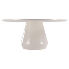 Contemporary Modern Charlotte Dining Table in Lacquer in White by Collector