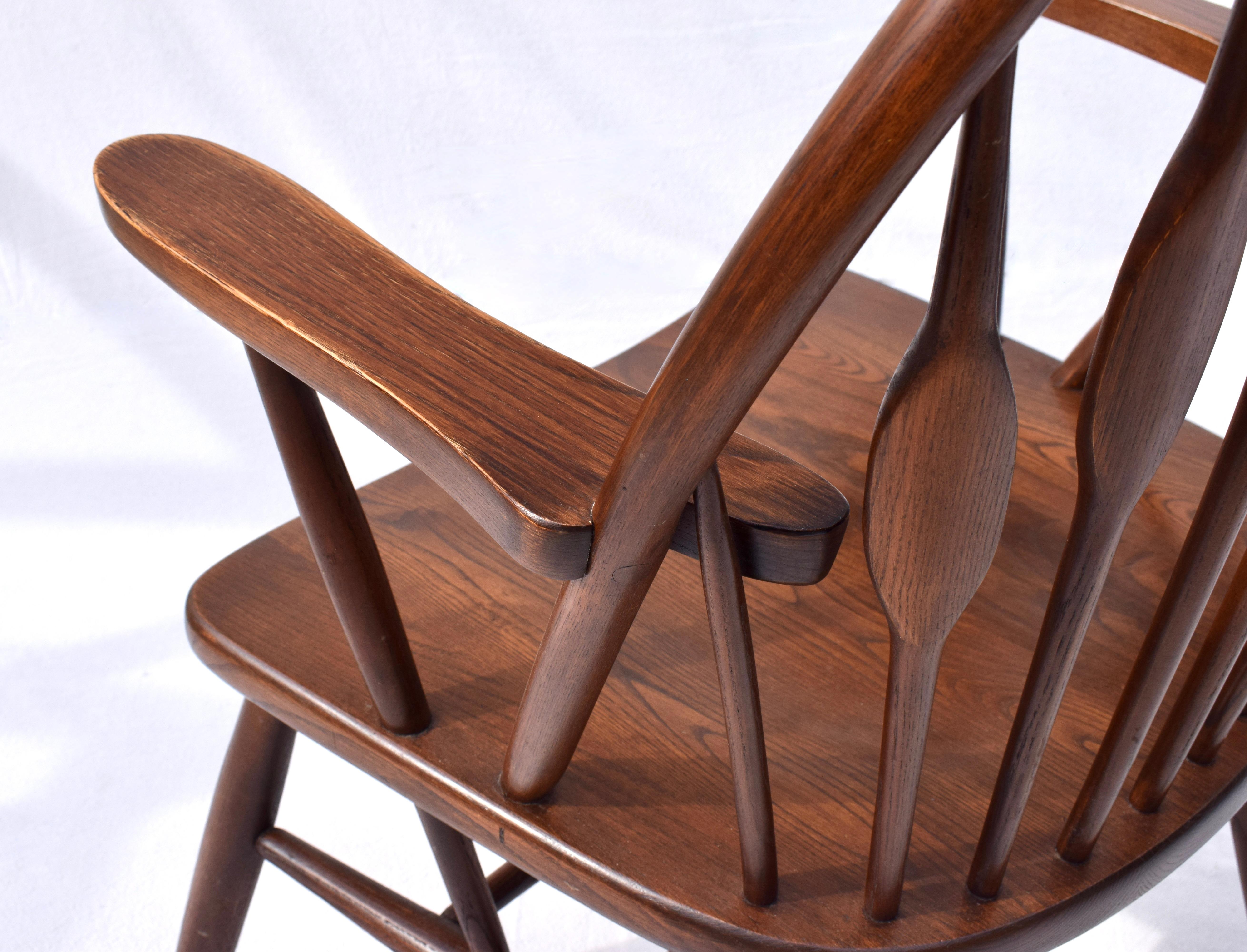 Contemporary Modern Cherrywood Windsor Peacock Side Chairs For Sale 3