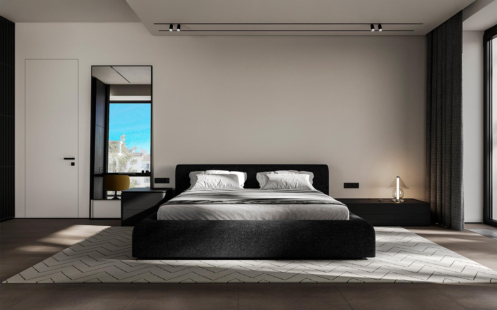 Minimaliste Contemporary Modern 'Chiaro' in Italian Fabric by Palo Nero en vente