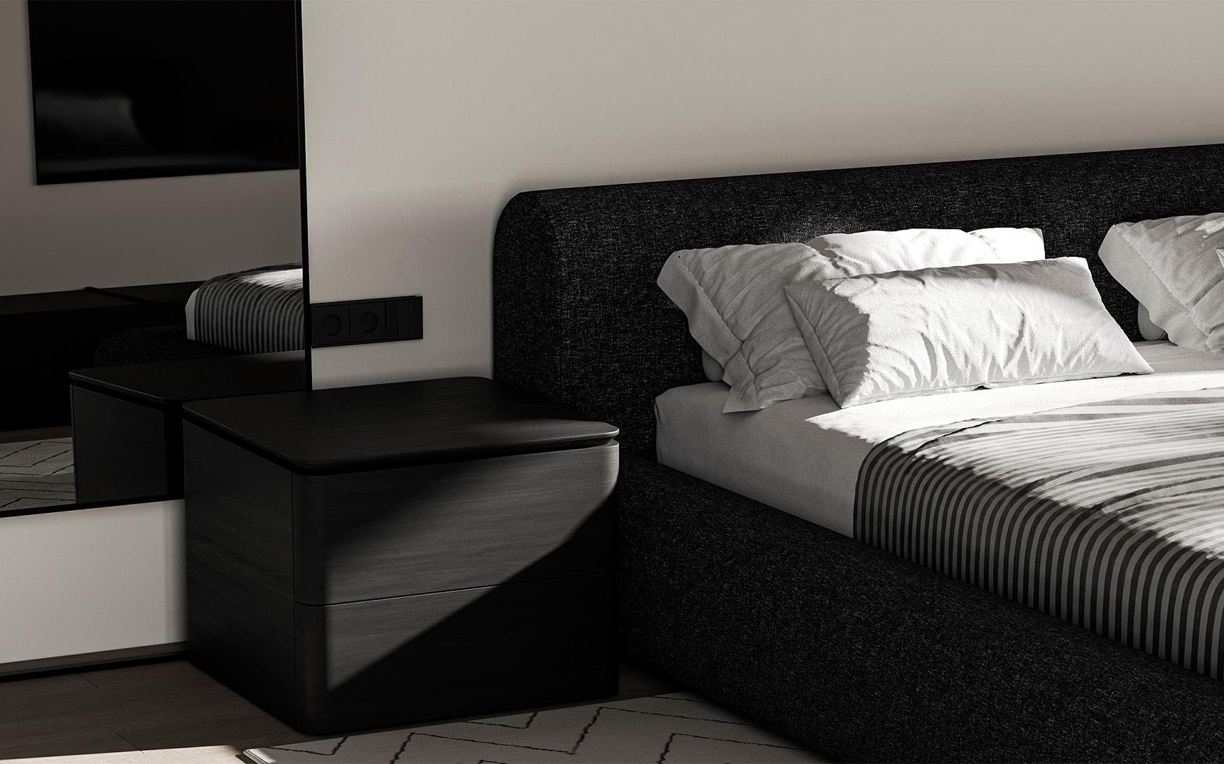 Ukrainien Contemporary Modern 'Chiaro' in Italian Fabric by Palo Nero en vente
