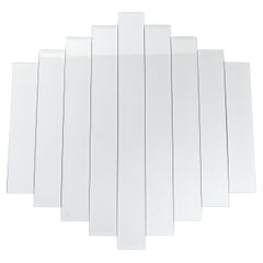 Contemporary Modern City Scene Beveled Hanging Wall Mirror, 1980s