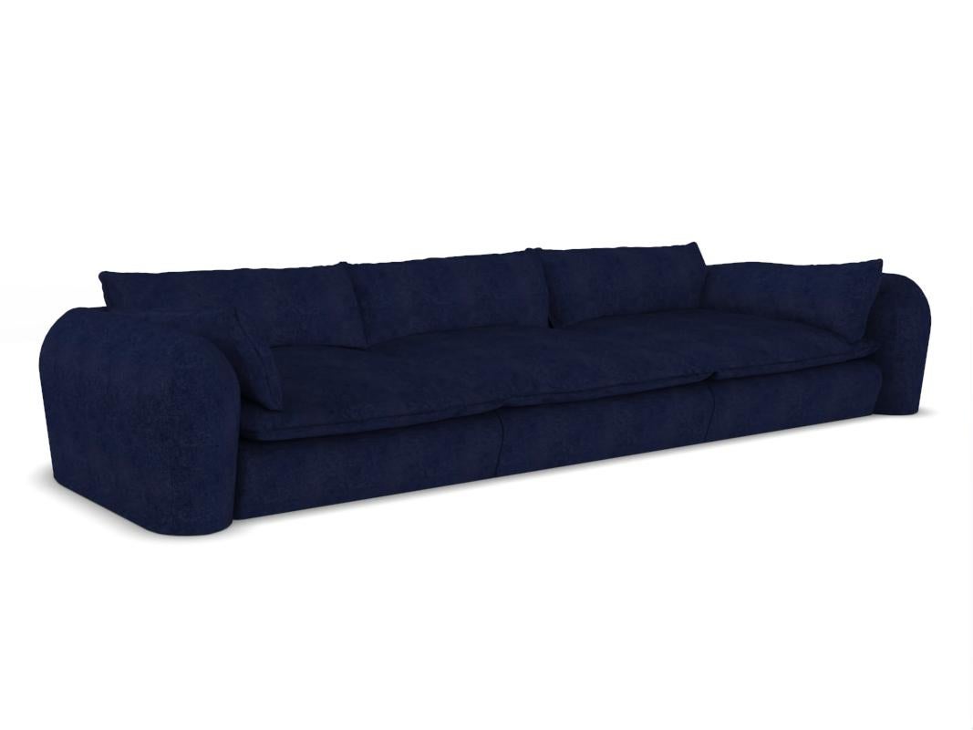 Contemporary Modern Comfy Sofa in Blue Velvet Fabric von Collector im Zustand „Neu“ im Angebot in Castelo da Maia, PT