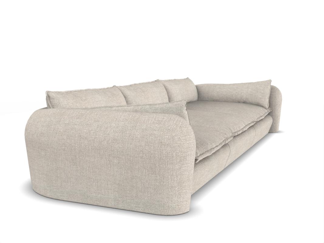 Contemporary Modern Comfy Sofa in Famiglia 51  Fabric by Collector For Sale 1