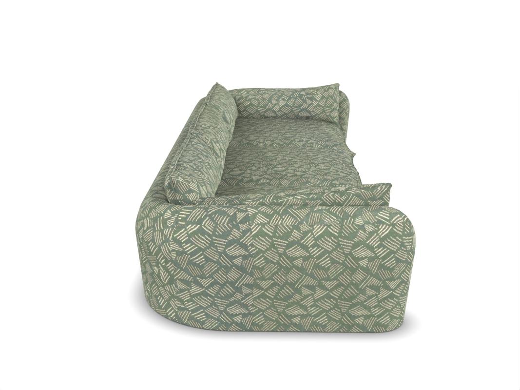 XXIe siècle et contemporain The Moderns Contemporary Comfy Sofa in Seafoam Fabric by Collector en vente