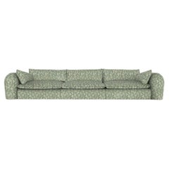 The Moderns Contemporary Comfy Sofa in Seafoam Fabric by Collector