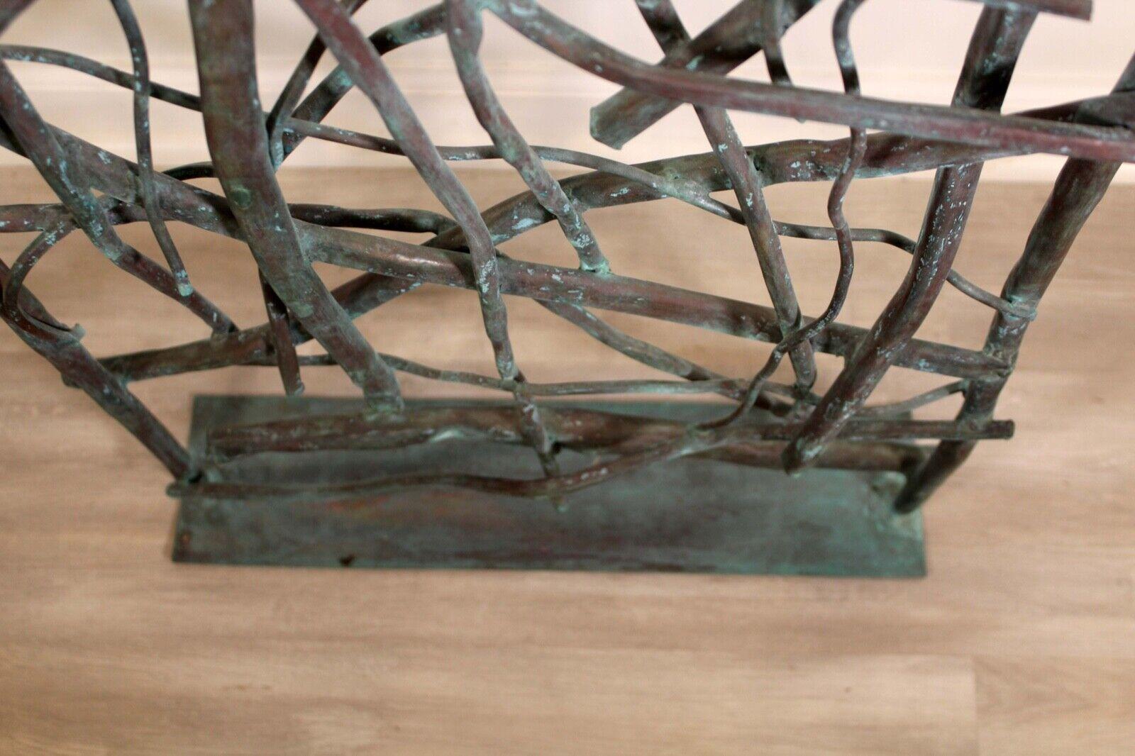 Zeitgenössische moderne abstrakte Collage-Skulptur aus Kupfer und Metall von Robert Hansen im Angebot 3