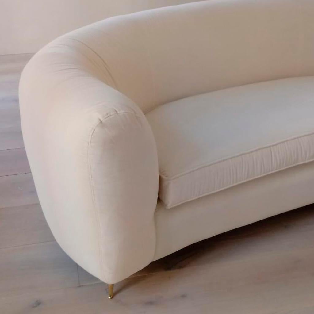 Contemporary Modern Curved Italian Sofa Designed by L.A. Studio In Good Condition For Sale In Ibiza, Spain