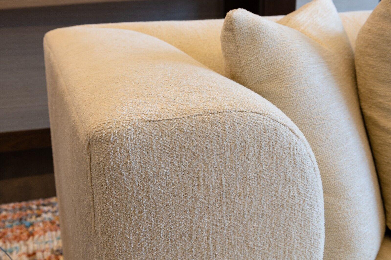 Contemporary Modern Custom Made Cream Tufted Glant 2 Piece Sectional Sofa 4