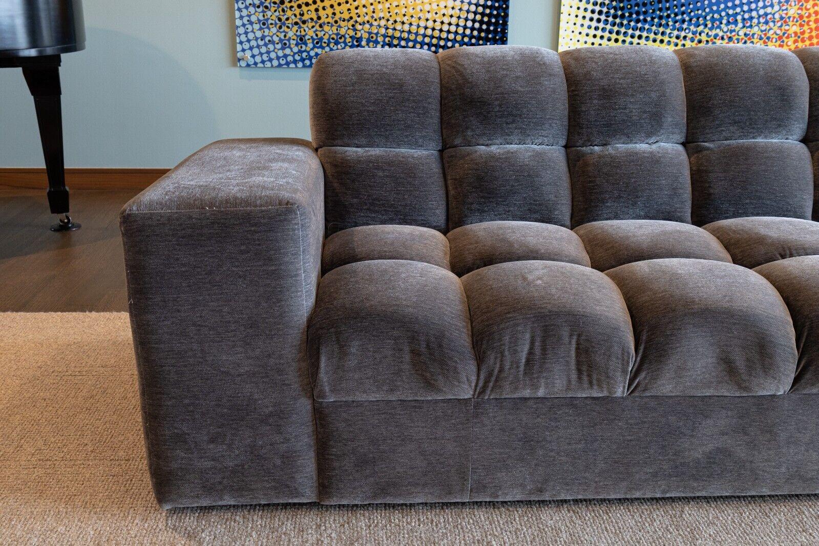 dark grey sofa velvet