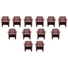 Contemporary Modern Custom Set of 12 Dining or Office Armchairs Club Chairs