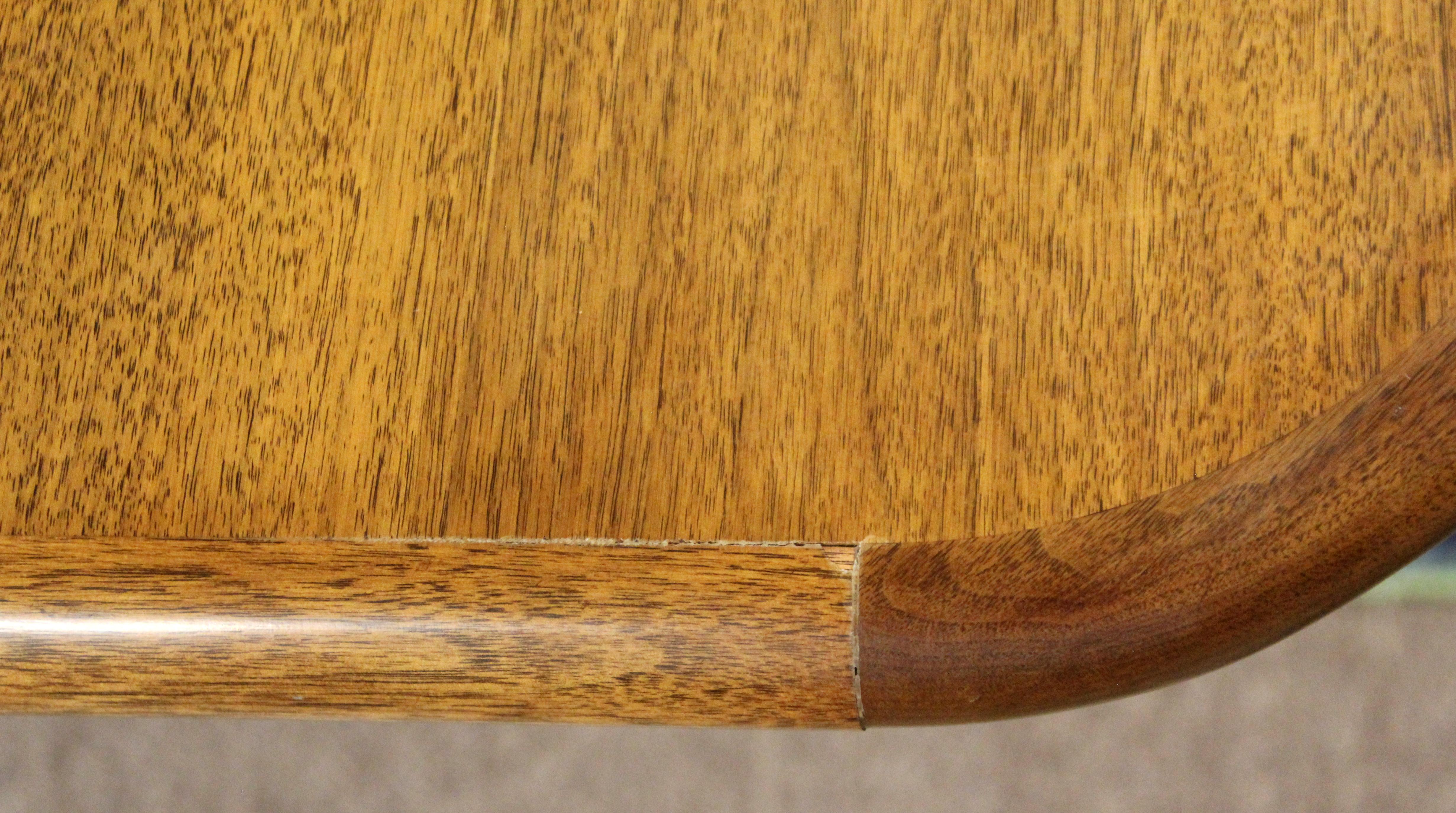 Contemporary Modern Custom Walnut Chrome Dining Conference Table Pace Style In Good Condition In Keego Harbor, MI