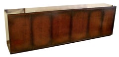 Contemporary Modern Custom X-Large Mahogany Credenza Sideboard, 1980s