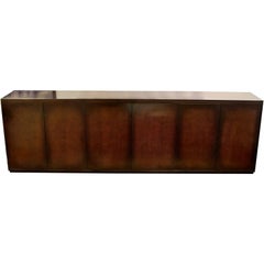 Contemporary Modern Custom X-Large Mahogany Credenza Sideboard, 1980s