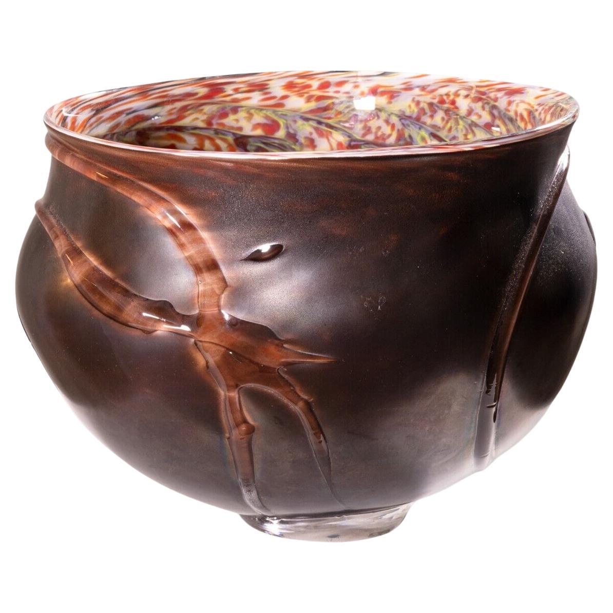 Bol contemporain en verre soufflé à la bouche de David Moderns