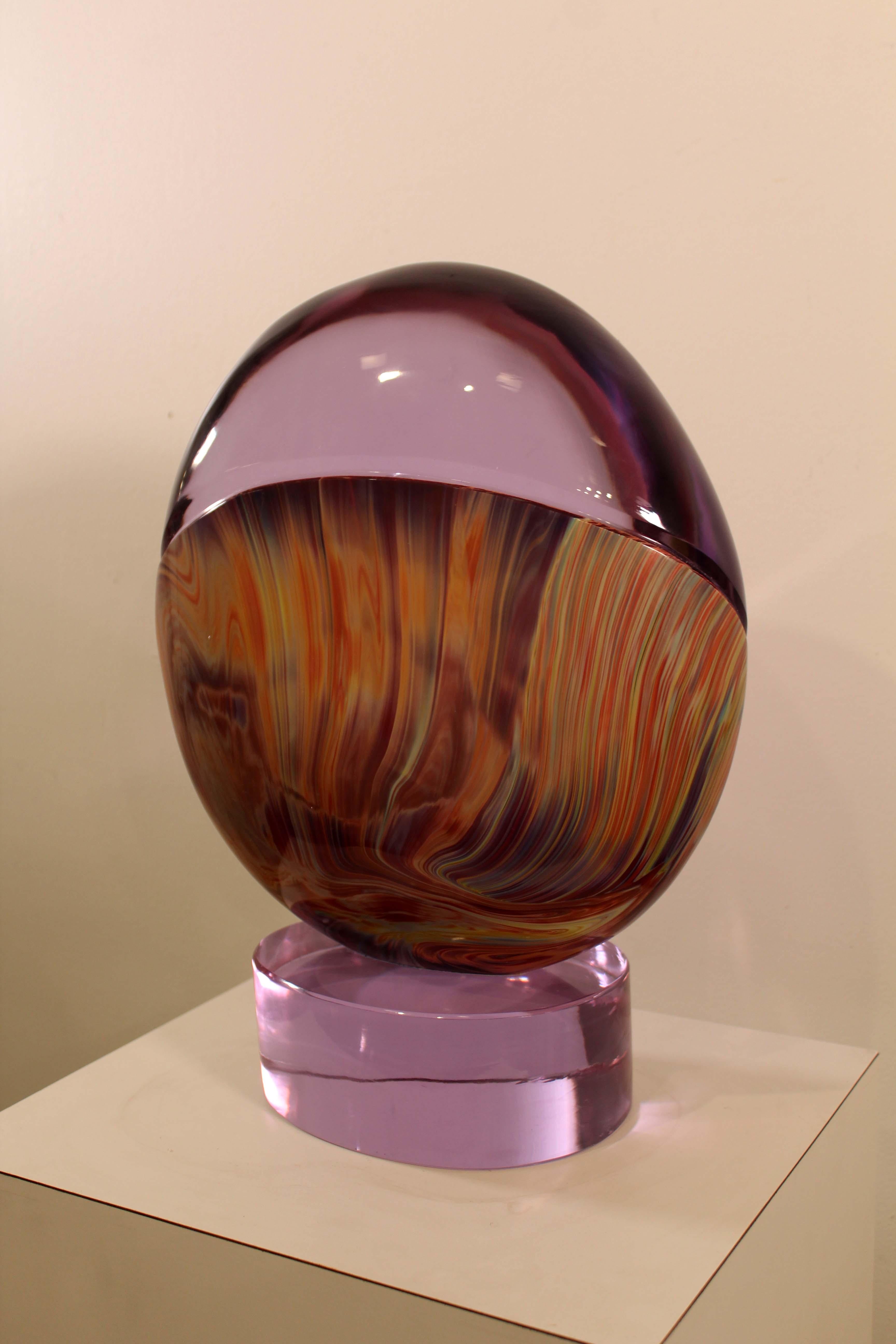 Contemporary Modern Dino Rosin Original Birth of the Universe Glass Sculpture In Good Condition In Keego Harbor, MI