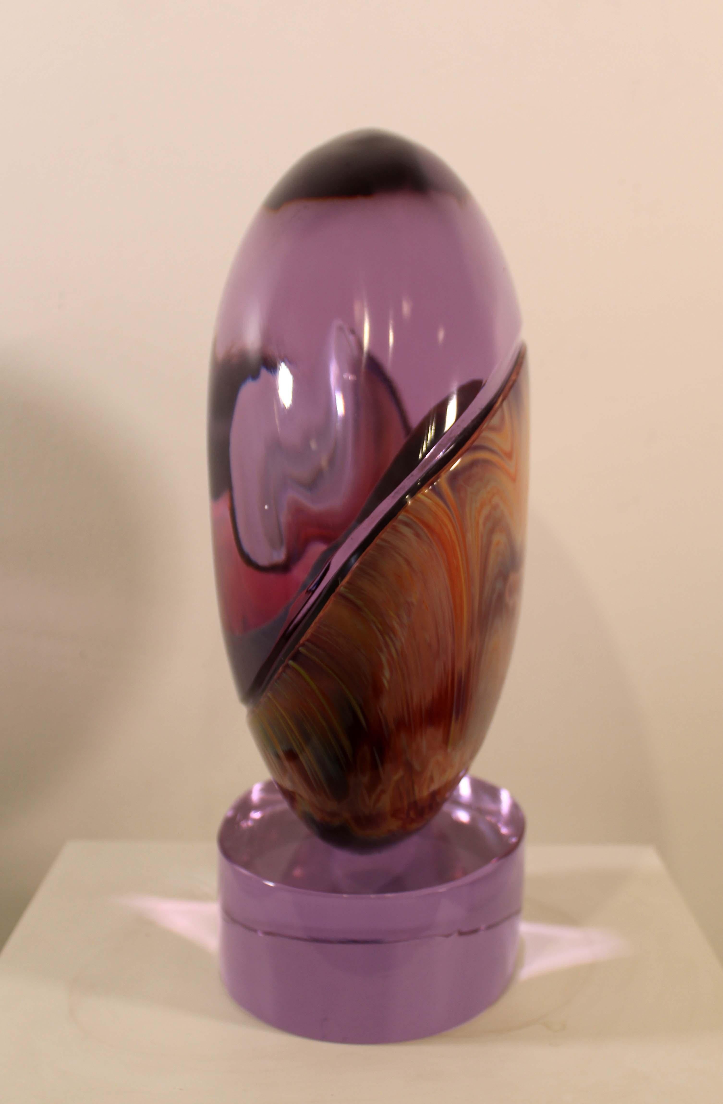 20th Century Contemporary Modern Dino Rosin Original Birth of the Universe Glass Sculpture