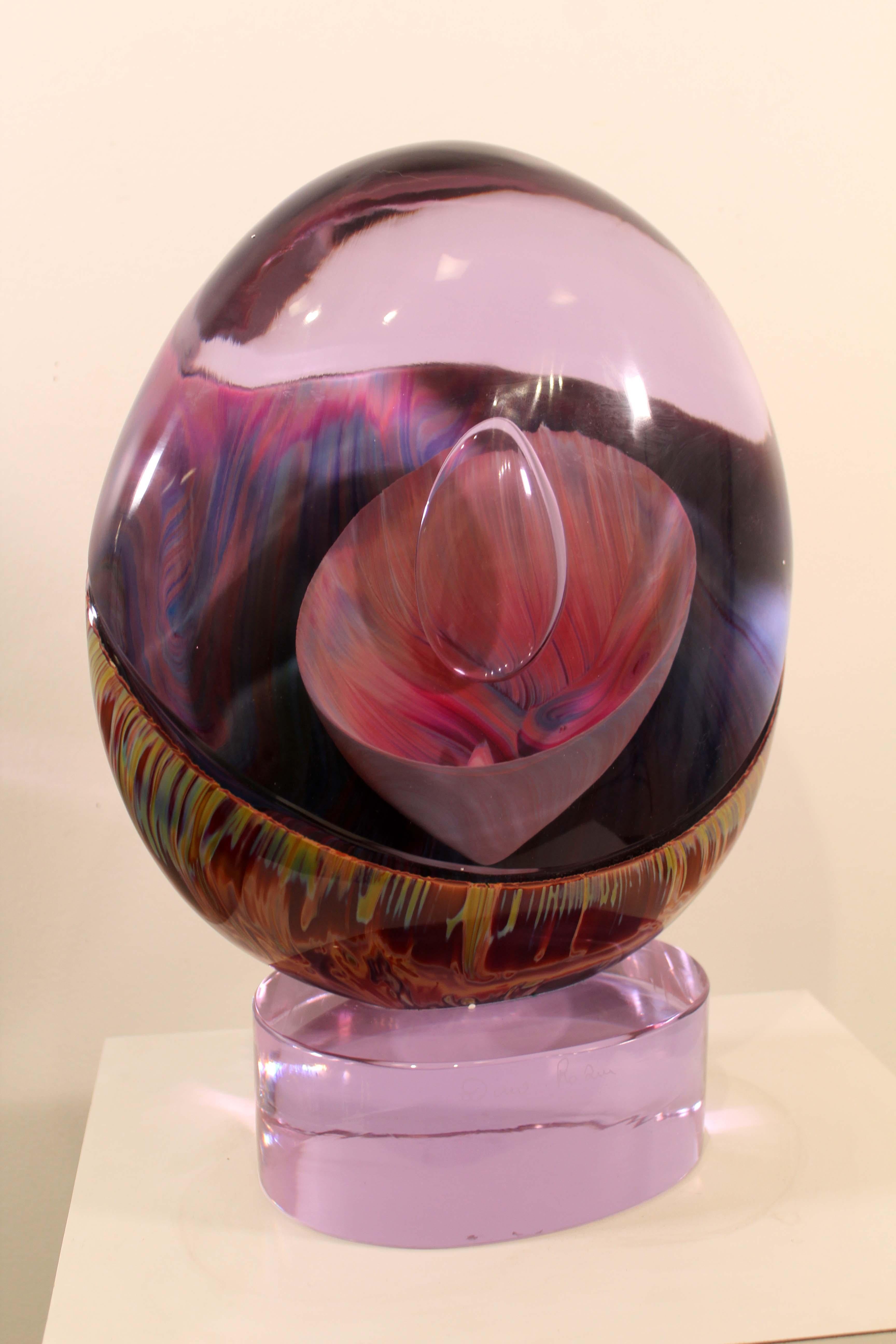 Contemporary Modern Dino Rosin Original Birth of the Universe Glass Sculpture 2