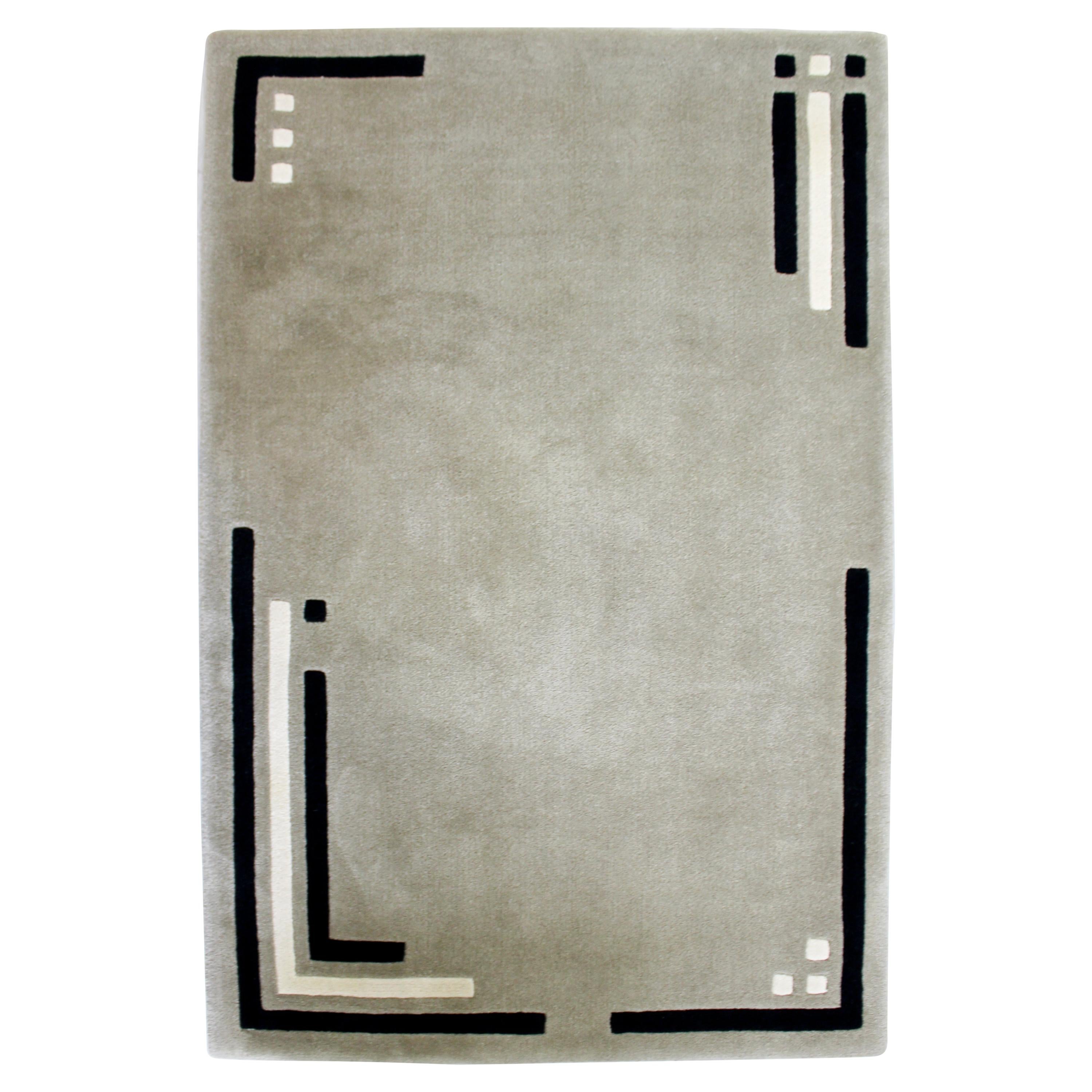 Contemporary Modern Edward Fields Abstract Rectangular Area Rug Carpest Gray