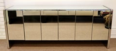 Zeitgenössisches modernes Ello Sideboard aus verspiegeltem Chrom:: 1980er
