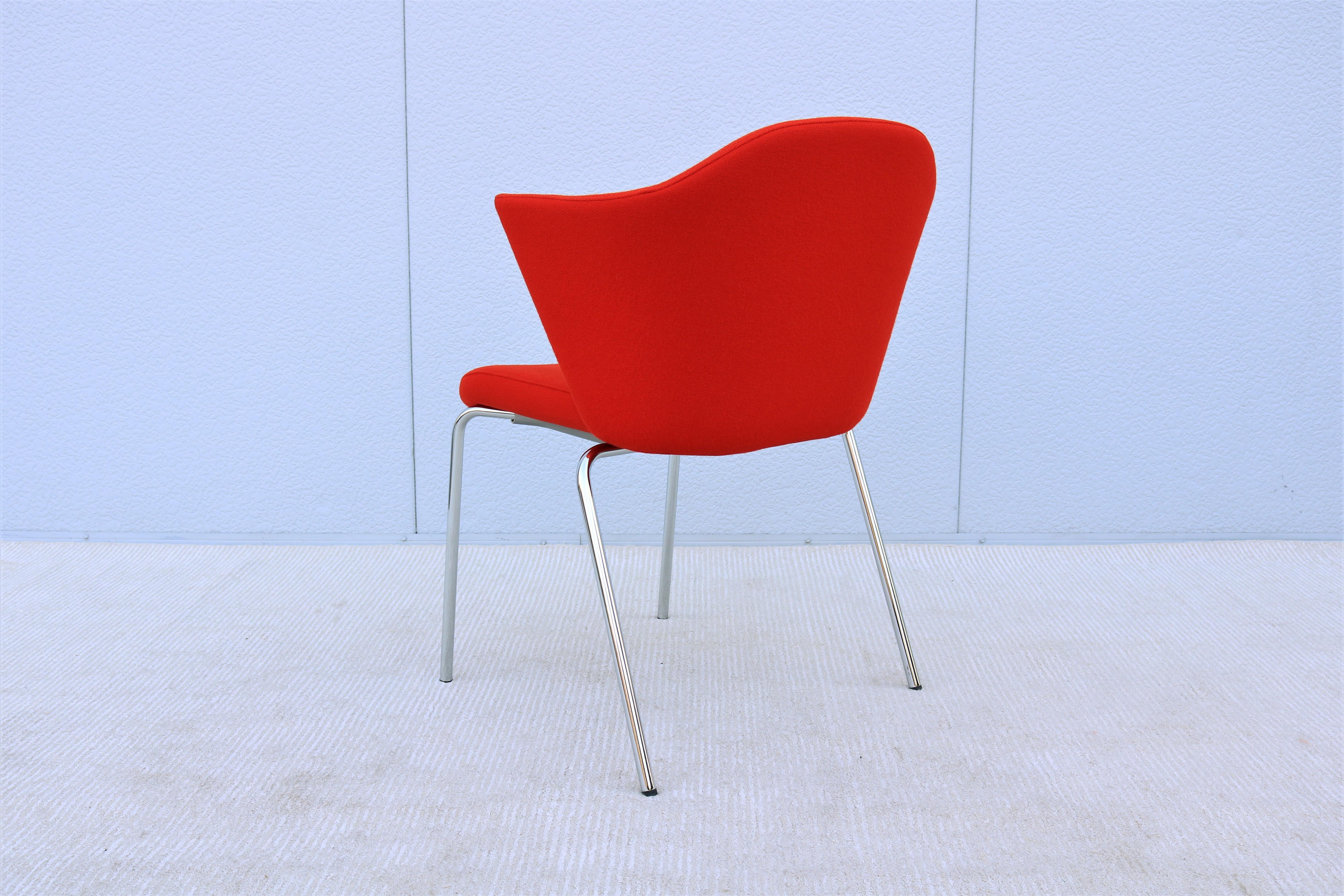 Contemporary Modern EOOS for Coalesse Capa Stackable Red Guest Chair For Sale 7
