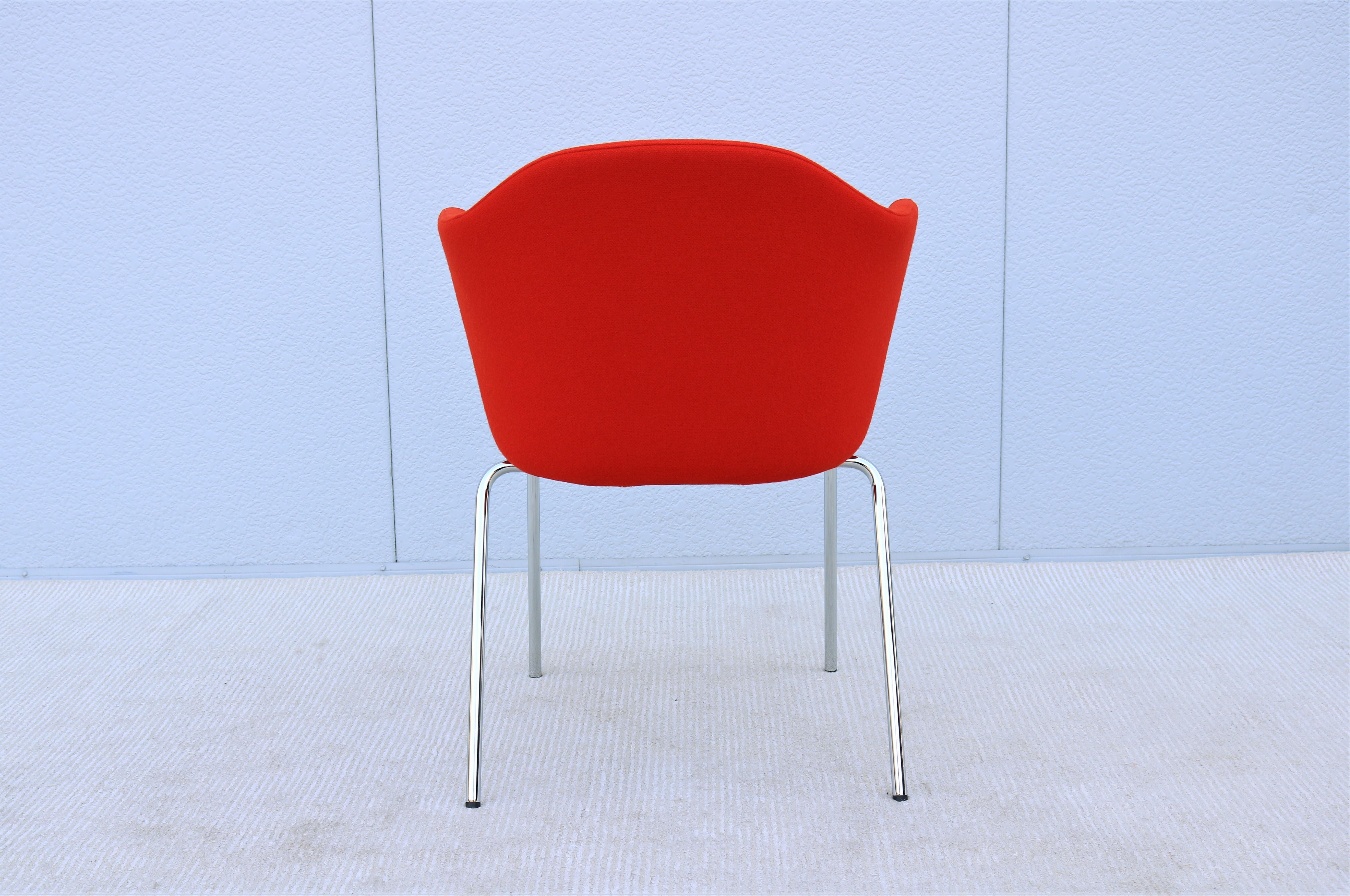 Contemporary Modern EOOS for Coalesse Capa Stackable Red Guest Chair For Sale 8