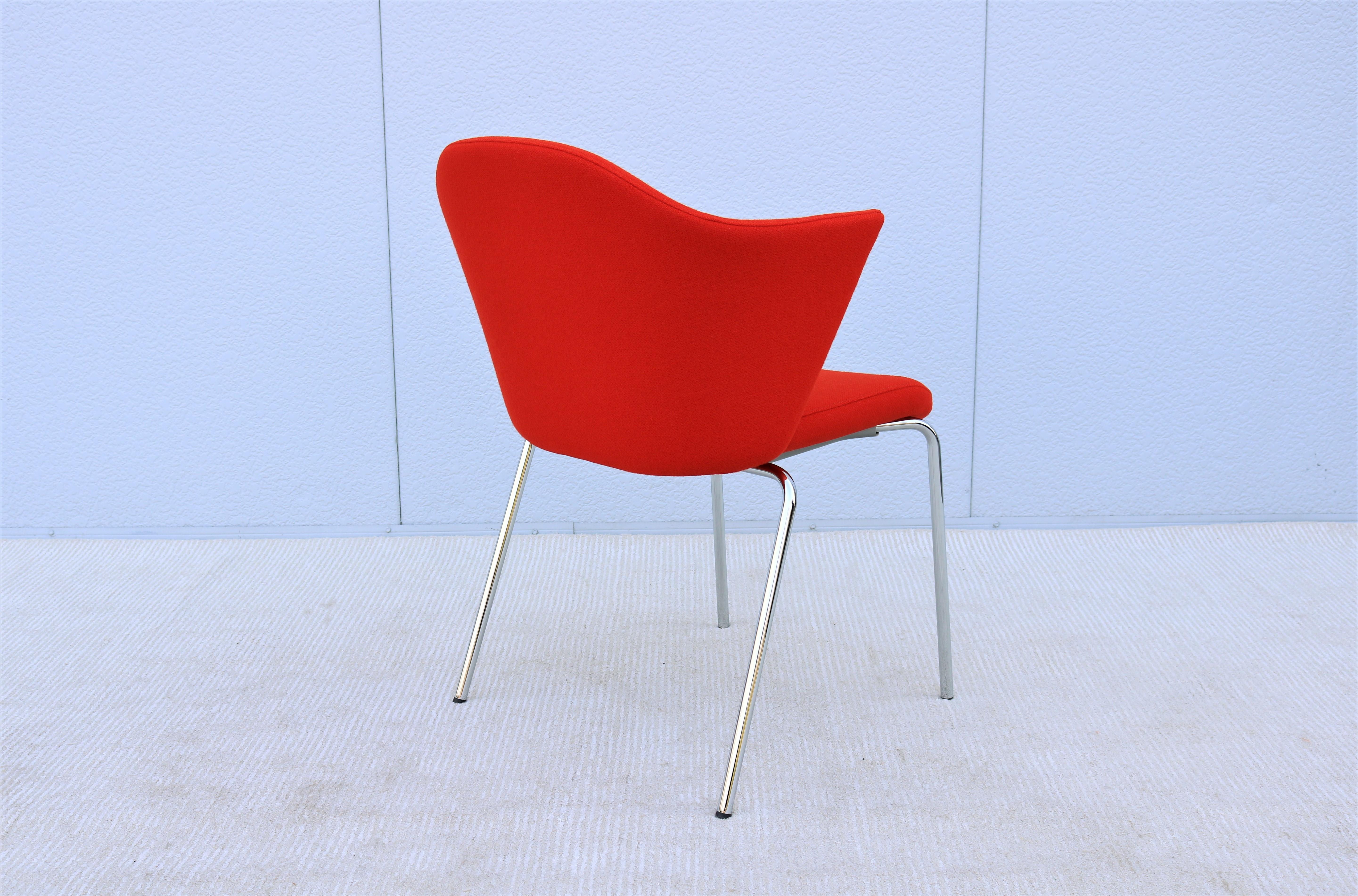 Contemporary Modern EOOS for Coalesse Capa Stackable Red Guest Chair For Sale 9