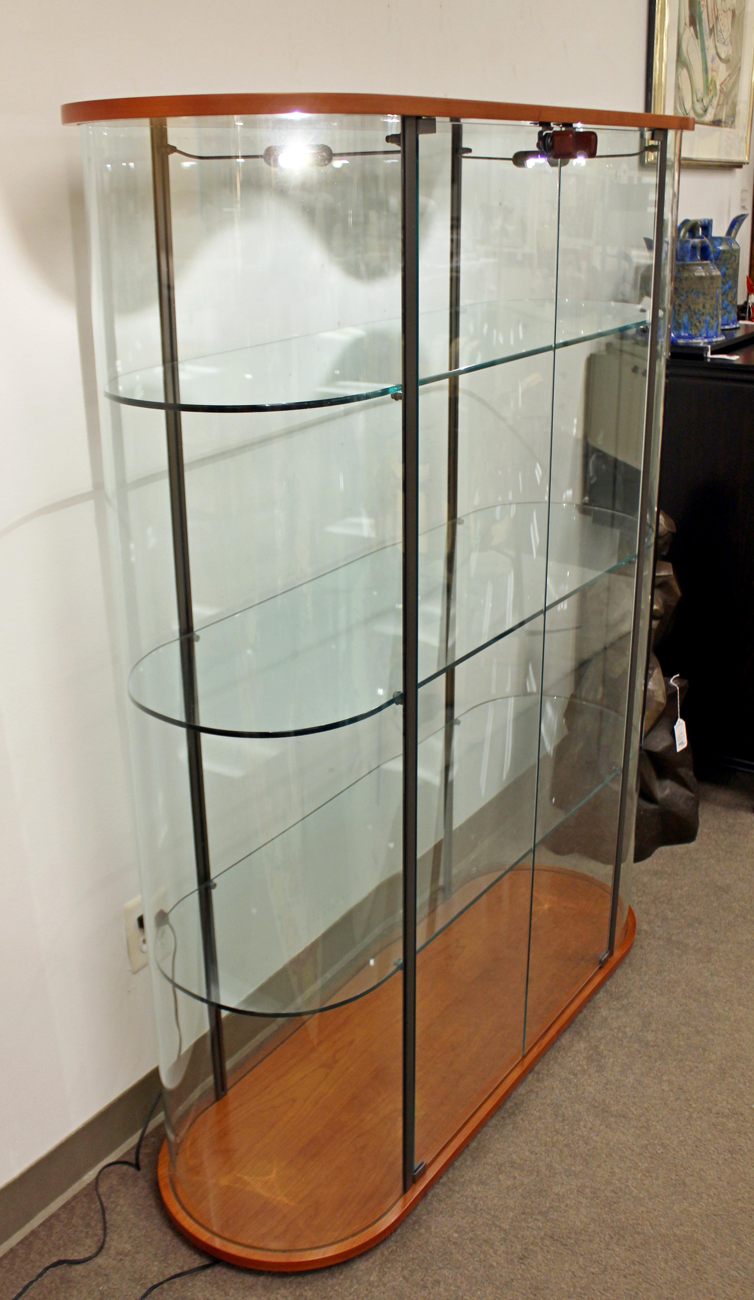 modern glass shelving unit