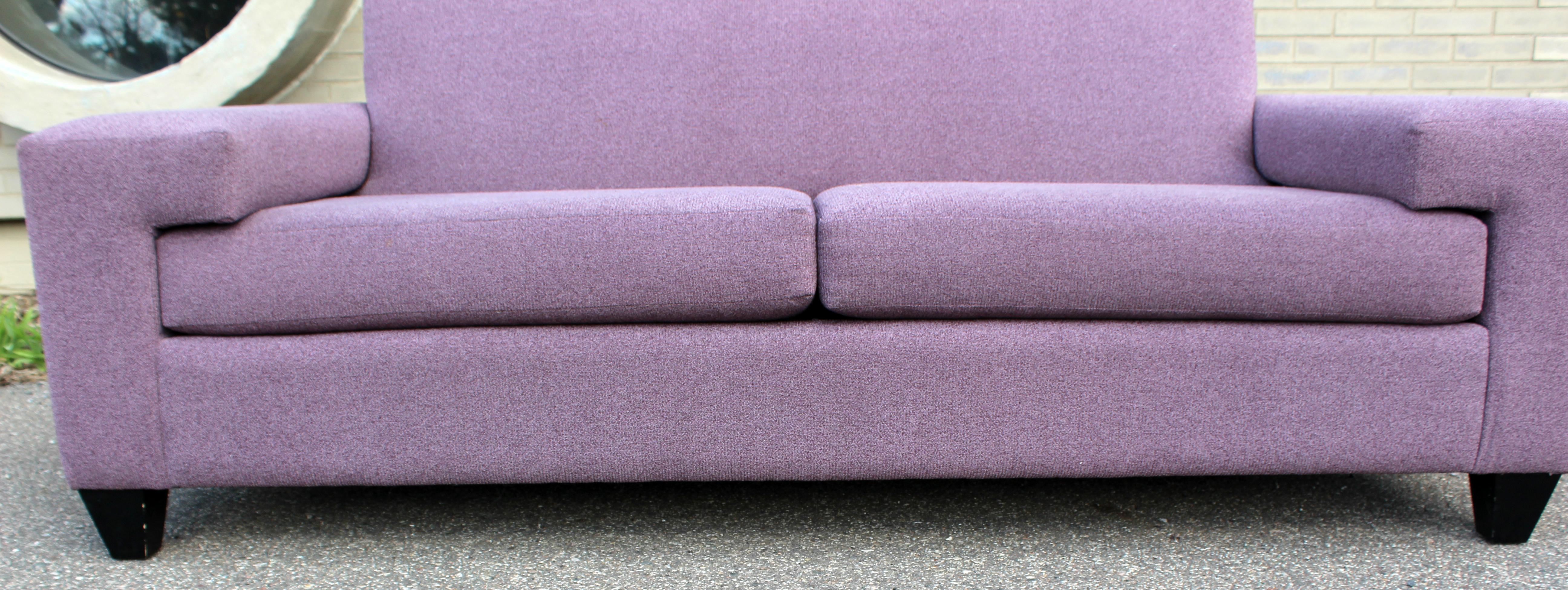 Contemporary Modern Erwin Lambeth Carter Sectional Sofa and Love Seat Set Purple 9