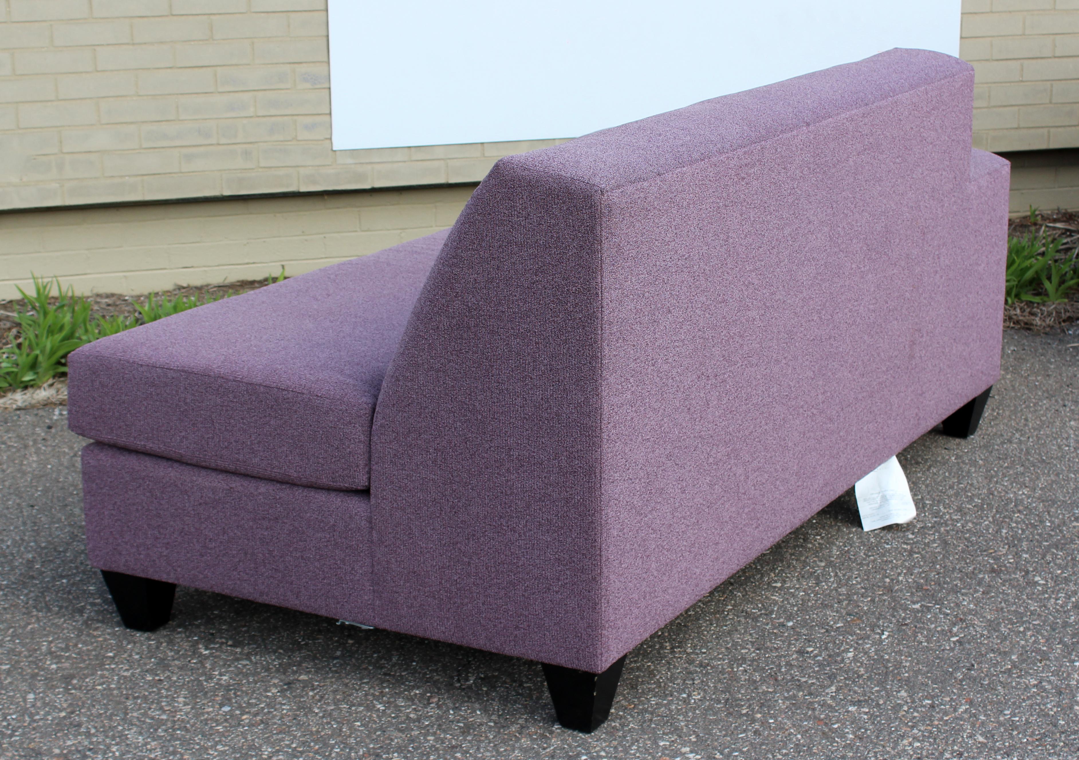 Contemporary Modern Erwin Lambeth Carter Sectional Sofa and Love Seat Set Purple 1