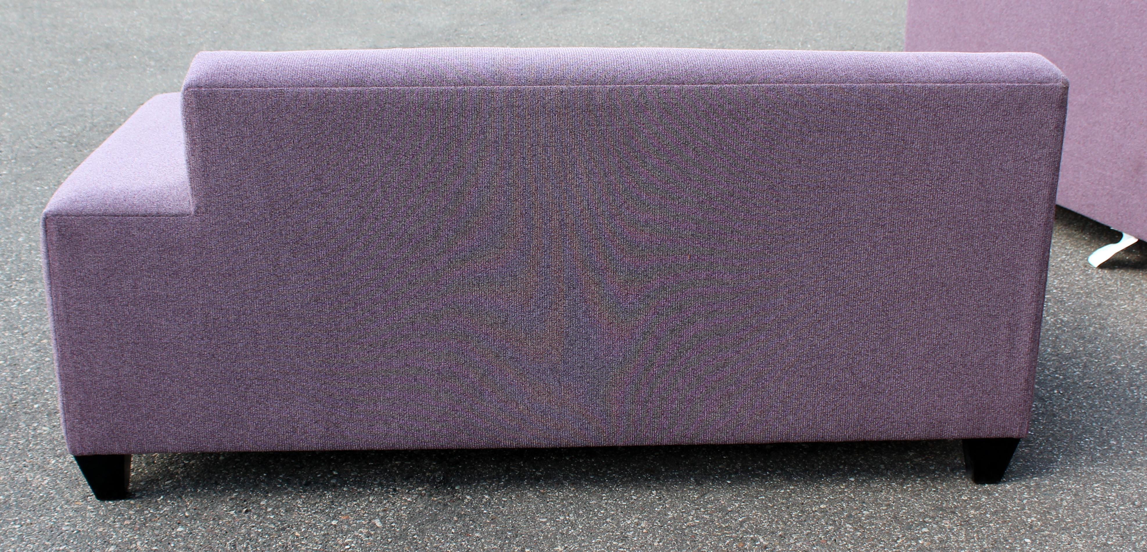 Contemporary Modern Erwin Lambeth Thomasville Carter 2 Pc Sectional Sofa Purple 1