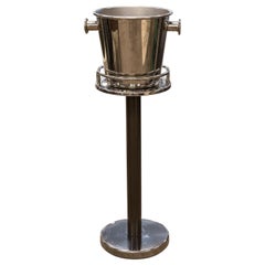Contemporary Modern Ettore Sottsass für Alessi Weinkühler und Stand aus Chrom