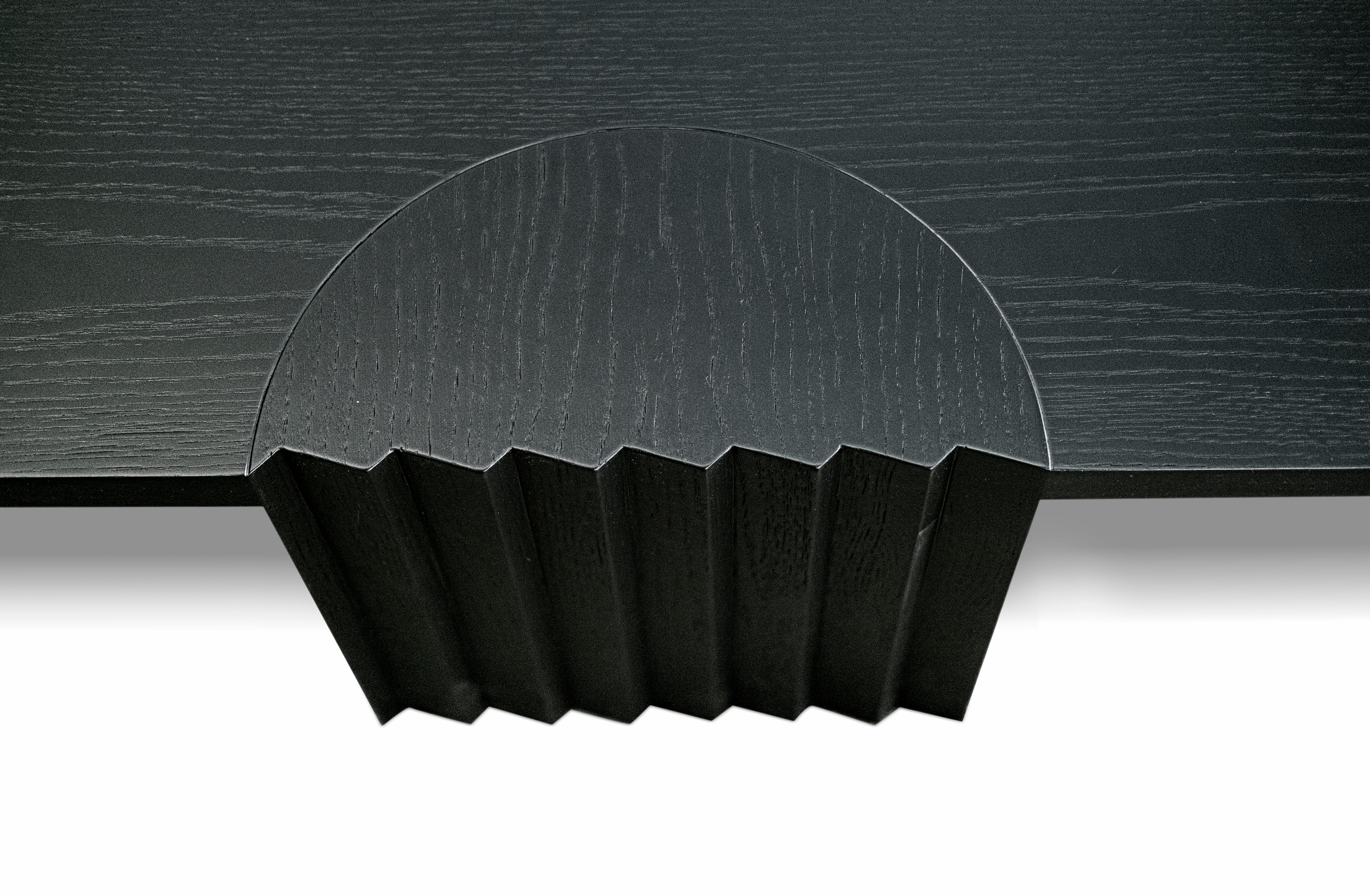 Moderne Table basse contemporaine et moderne Caravel en chêne noir par Collector en vente