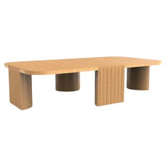 Contemporary Modern European Caravel Low Coffee Table in Oak by Collector