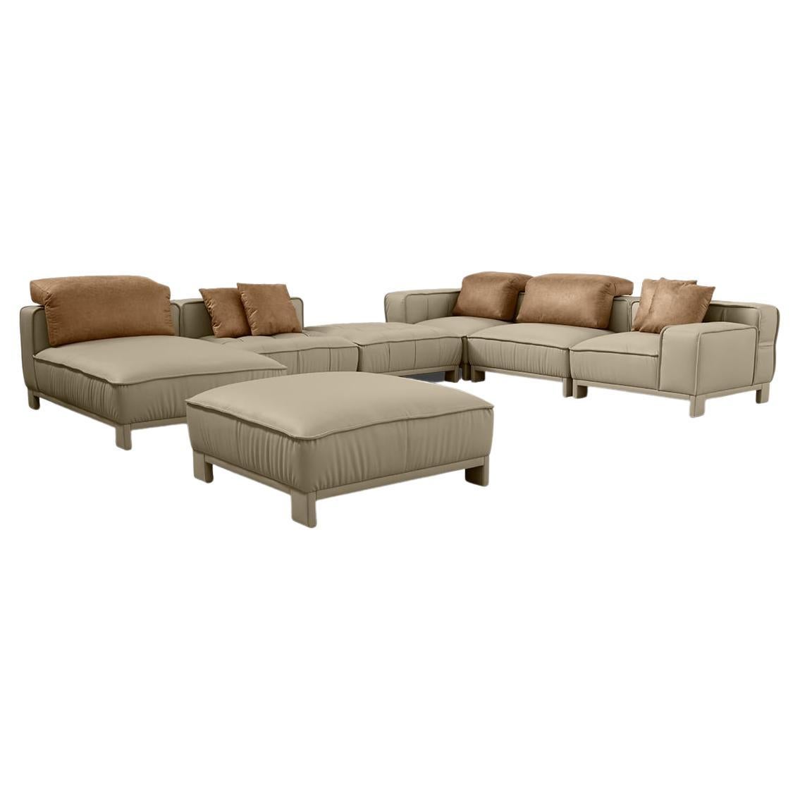 Contemporary Modern Excelsa Modular Sofa by Caffe Latte For Sale
