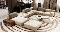 Contemporary Modern Excelsa Modular Sofa by Caffe Latte