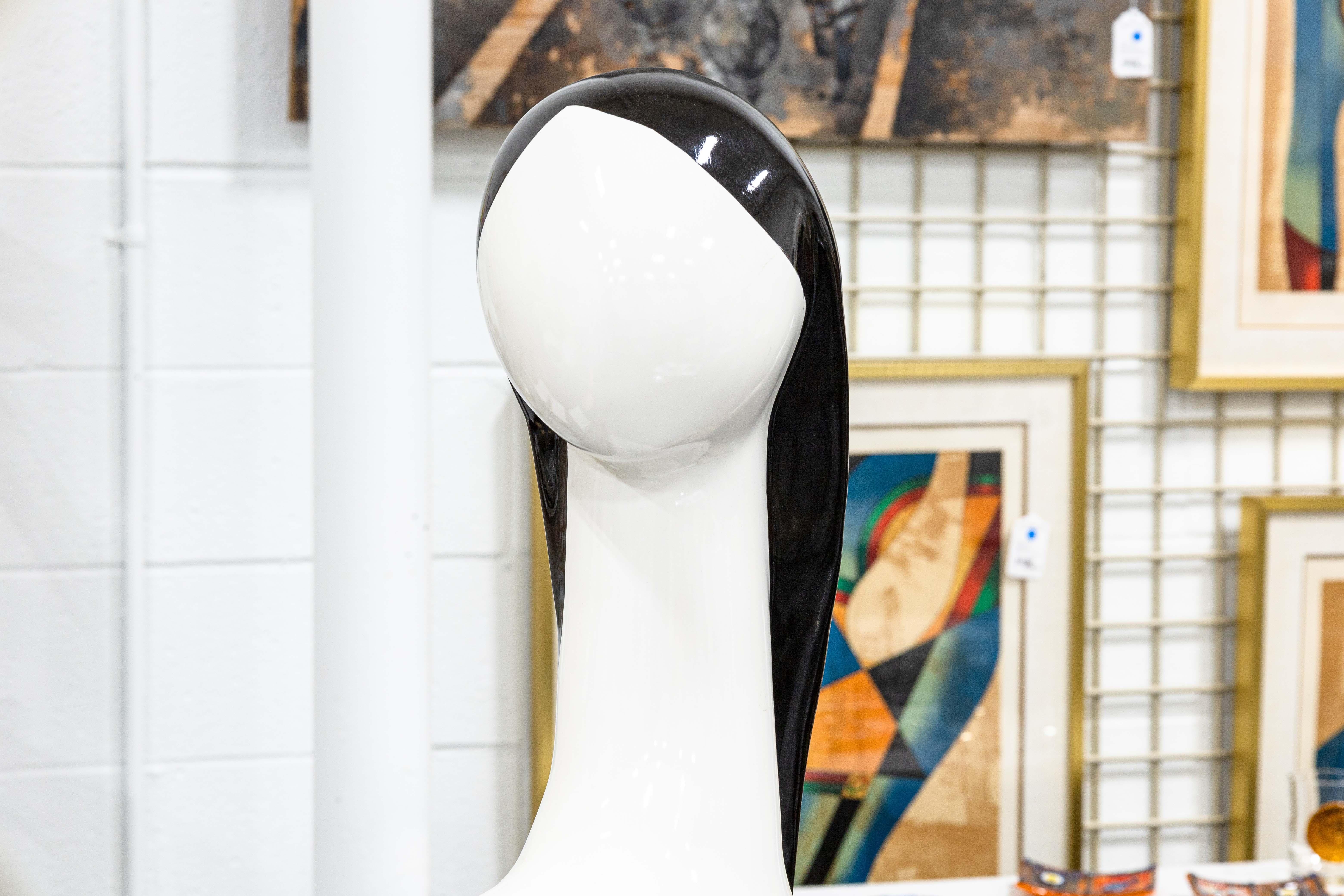Unknown Contemporary Modern Figurative Female Figure Hand Painted Floor Sculpture For Sale