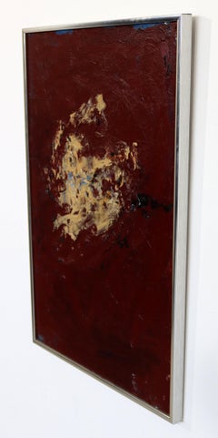 Contemporary Modern Framed Acrylic Abstract Painting Board Signed John Bearsman