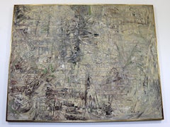 Contemporary Modern Framed Acrylic Abstract Painting Canvas Signed John Beardman