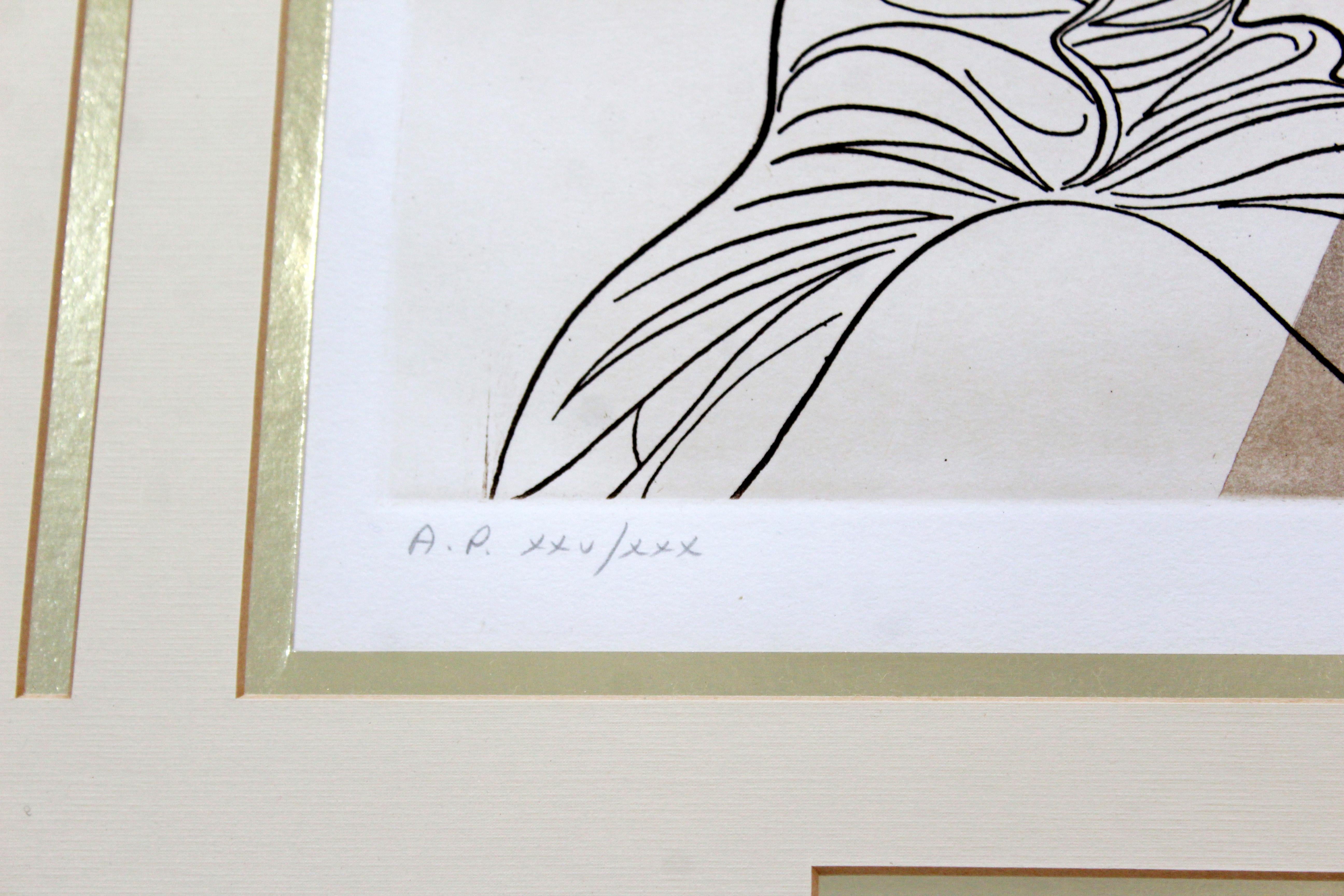 American Contemporary Modern Framed Al Hirschfeld Elvis Signed Etching 1993 w COA