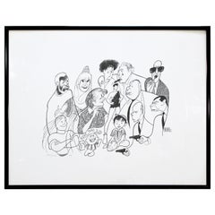 Contemporary Modern Framed Al Hirschfeld Stamped TV Land Etching, 1999 1890/2400