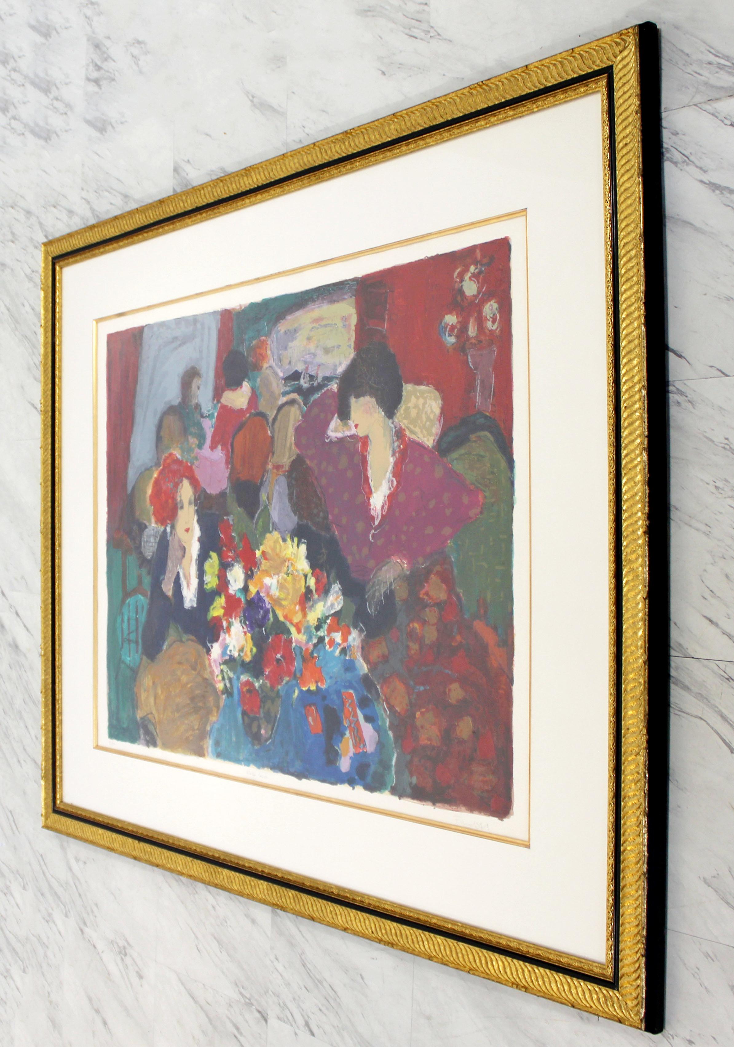 For your consideration is a gorgeous, framed litho signed and numbered 87/350 by Roy Woodard Fairchild. The title is Cafe Cresp. In excellent condition. The dimensions of the frame are 53.5