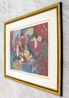 Contemporary Modern Framed Cafe Cresp Roy Woodard Fairchild Litho Signed 87/350