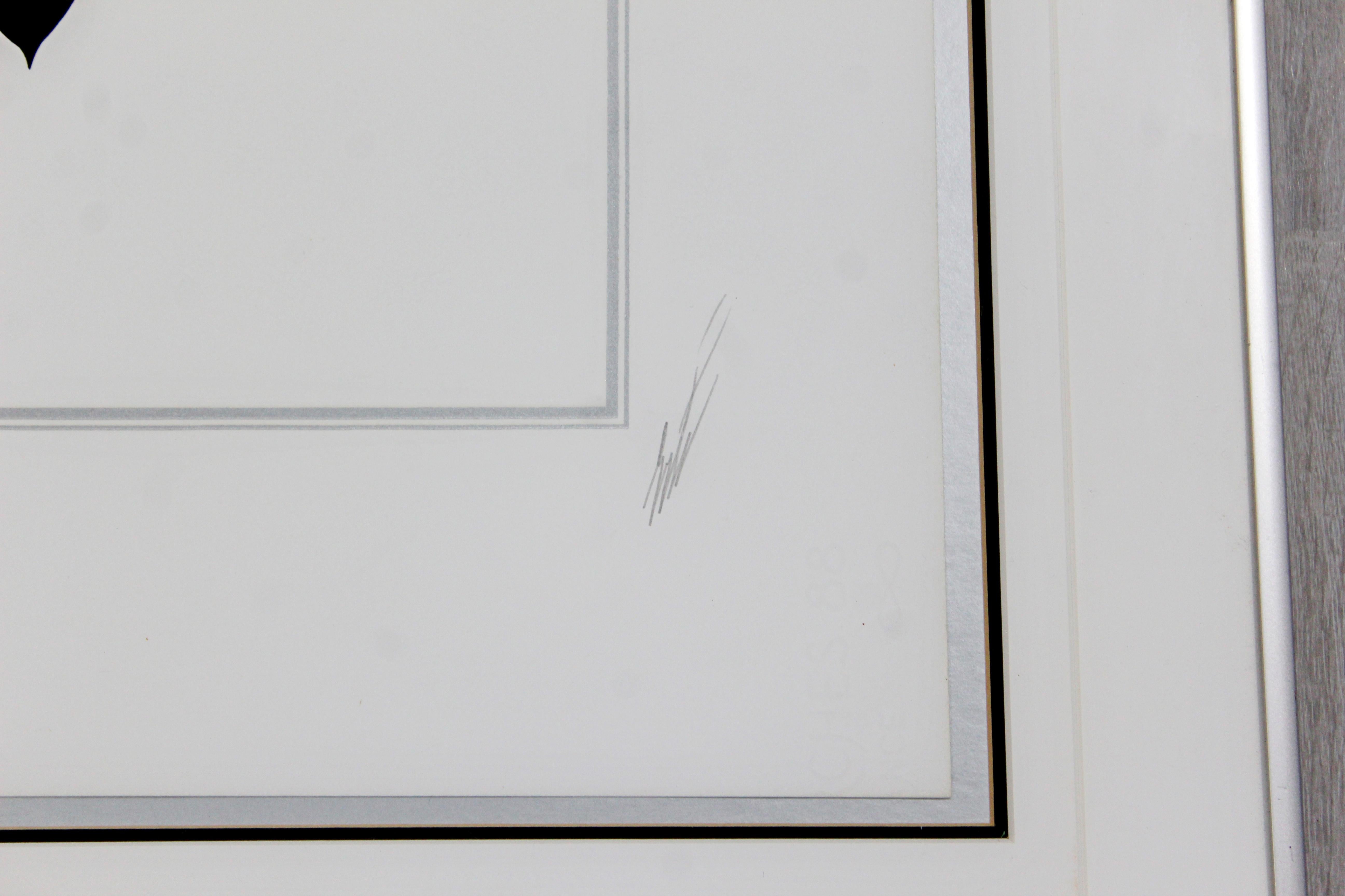 Paper Contemporary Modern Framed Erte 7 Deadly Sins Lust Signed Serigraph Nude, 1980s