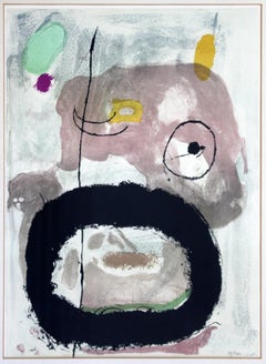 Contemporary Modern Framed Joan Miro Abstract Lithograph Signed in Plate