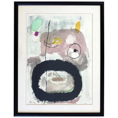 Contemporary Modern Framed Joan Miro Abstract Lithograph Signed in Plate