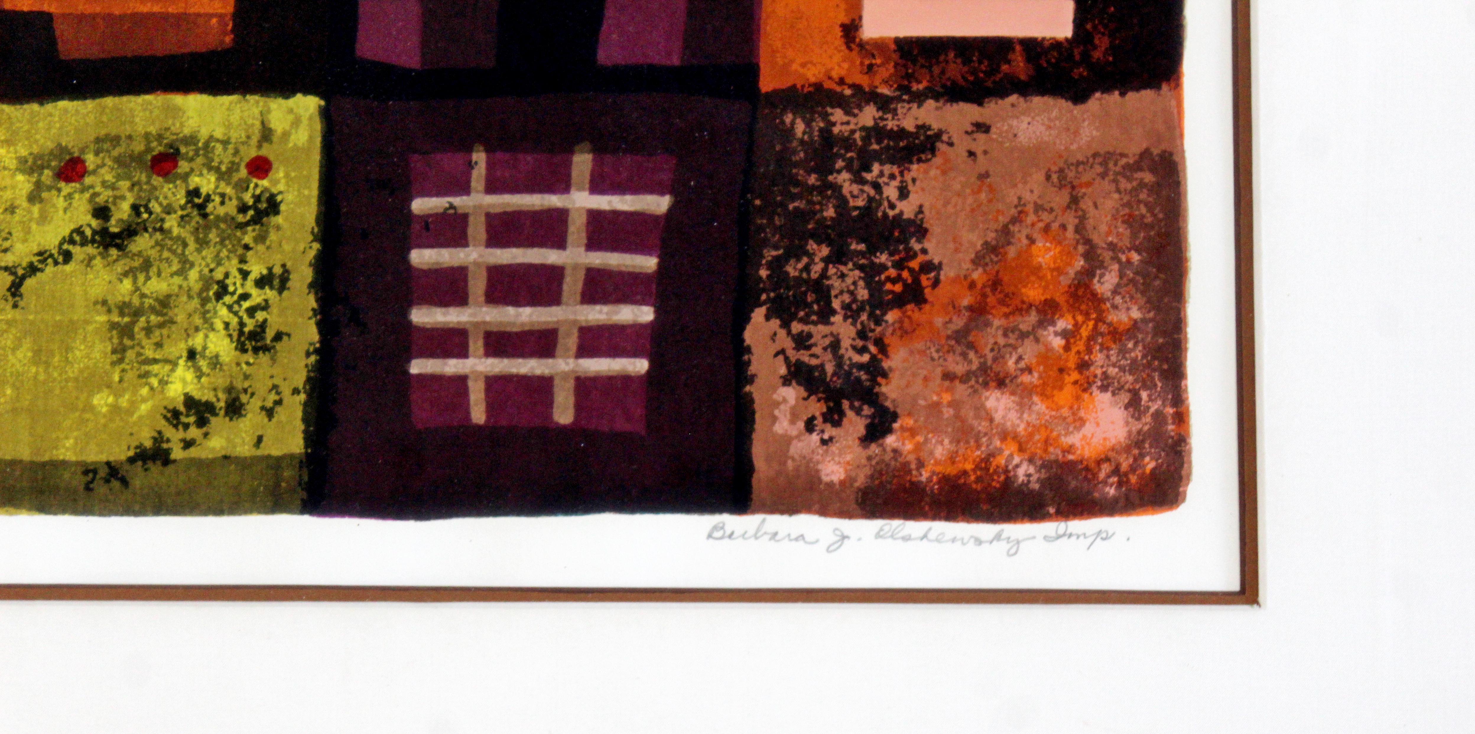 Lithographie encadrée moderne contemporaine signée Barbara Oldsheusky 181/300 en vente 1