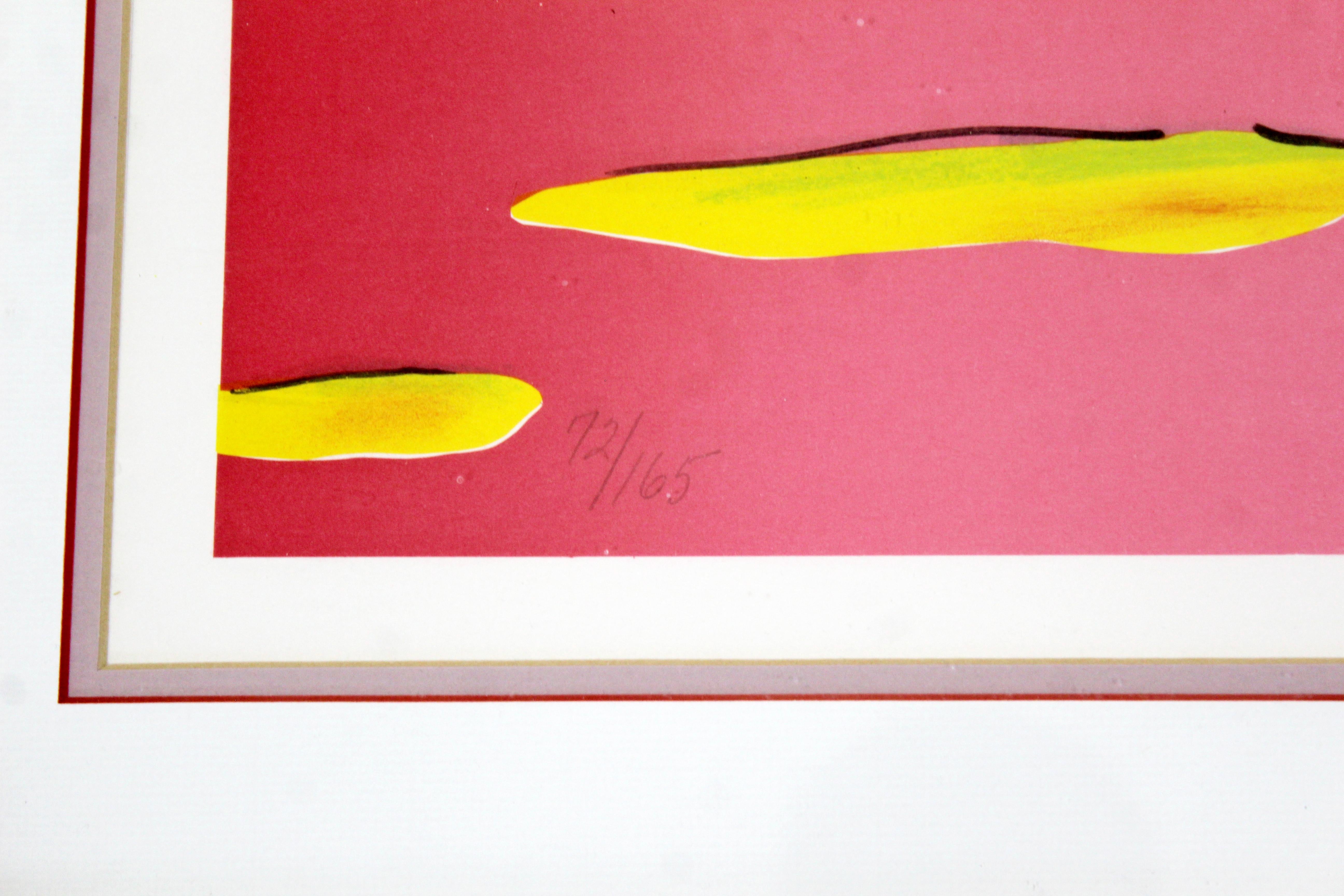 Late 20th Century Contemporary Modern Framed Peter Max Lithograph Signed 72/165 Clown, 1981