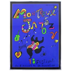 Zeitgenössisch Modern Gerahmtes Poster Montreux Jazz Festival Niki de Sain Phalle