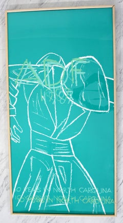 Contemporary Modern Framed Poster Signed Alex Katz Brooklyn Academy of Music