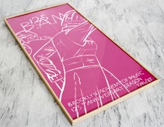 Contemporary Modern Framed Poster Signed Alex Katz Brooklyn Academy of Music